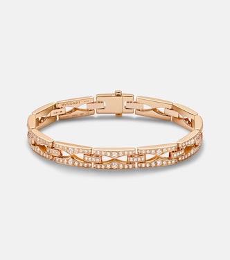 Pulsera B.zero1 de oro rosa de 18 ct con diamantes | Bvlgari