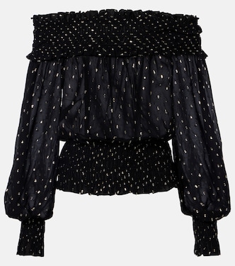 Top off-shoulder a pois | Self-Portrait