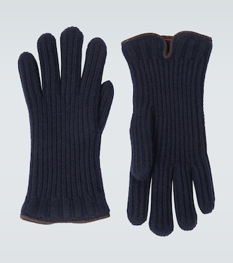 Guanti in cashmere a coste | Loro Piana