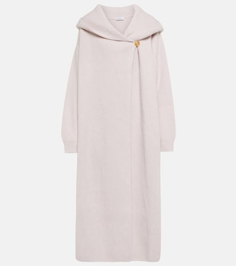 Cardigan in lana e cashmere a coste | Alaïa