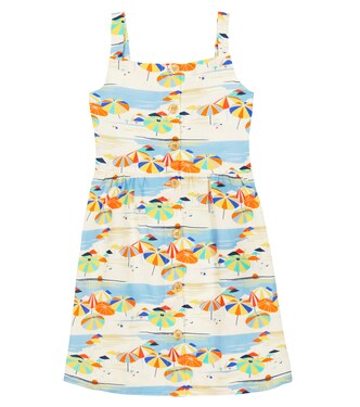 Abito Joan in lino con stampa | Loro Piana Kids