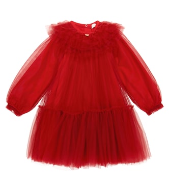 Ruffled tulle dress | Monnalisa