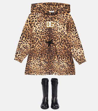 Abito in jersey di cotone leopardato | Dolce&Gabbana Kids