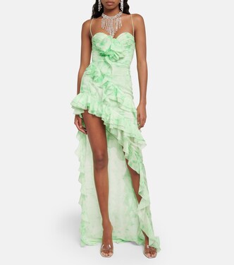 Verziertes Maxikleid aus Seide | Alessandra Rich