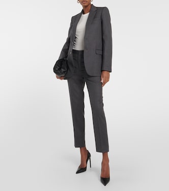 Straight wool flannel pants | Wardrobe.NYC