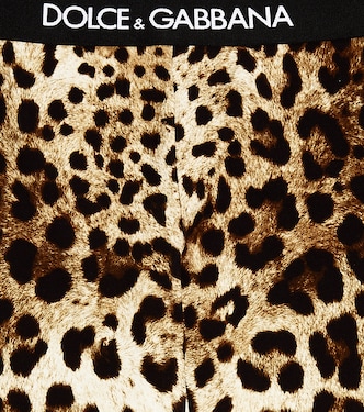 Printed cotton-blend jersey leggings | Dolce&Gabbana Kids