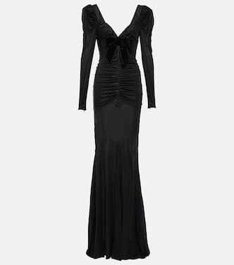 Draped satin maxi dress | Alessandra Rich