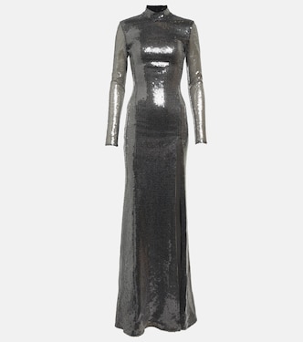 Sequined mockneck gown | David Koma