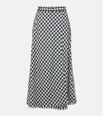 Gingham jacquard midi skirt | Etro