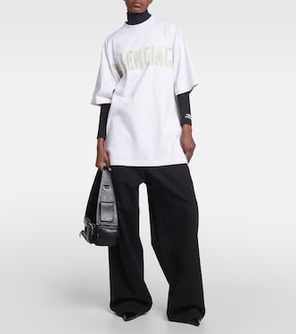 T-shirt Tape Type in jersey di cotone | Balenciaga