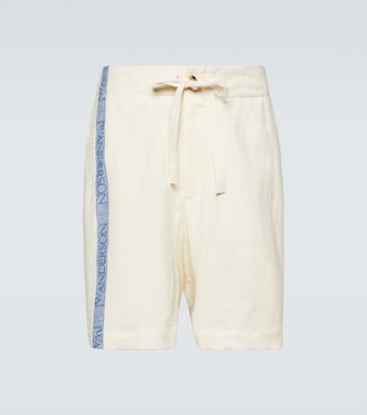 Shorts de algodón y lino de tiro alto | JW Anderson