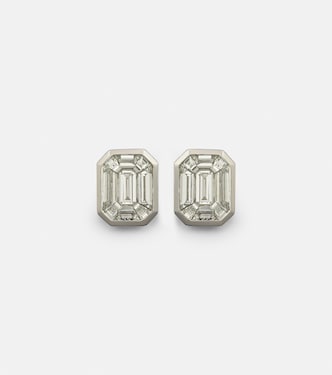 Boucles d'oreilles Illusion en or blanc 18 ct et diamants | Shay Jewelry