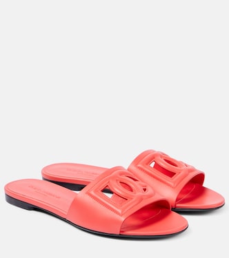 Sandali in pelle con logo | Dolce&Gabbana