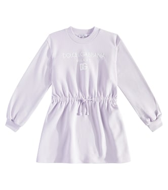 Abito in jersey di cotone con logo | Dolce&Gabbana Kids