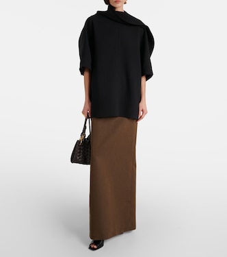 Wool twill maxi skirt | Bottega Veneta