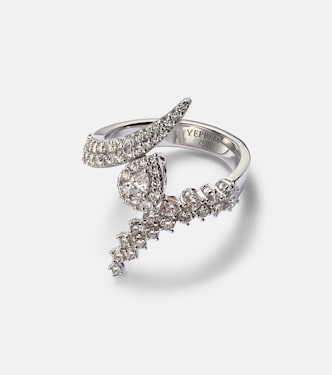 Anello Y-Not in oro bianco 18kt con diamanti | Yeprem