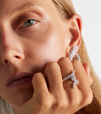 Anello Y-Not in oro bianco 18kt con diamanti | Yeprem
