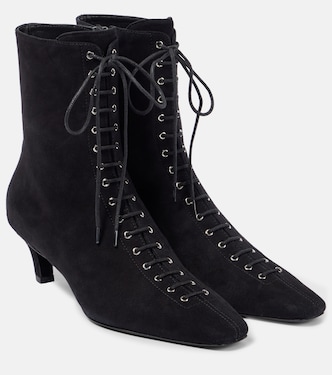 Suede lace-up ankle boots | Toteme