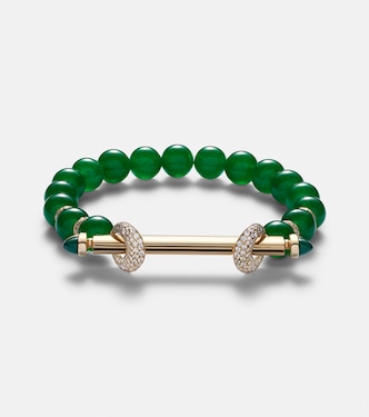 Chakra 18kt gold bracelet with gemstones | Ananya