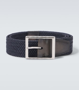 Leather-trimmed belt | Berluti