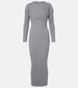 Abito lungo in maglia a coste | Loewe