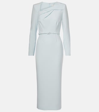 Abito midi in crêpe con cintura | Roland Mouret