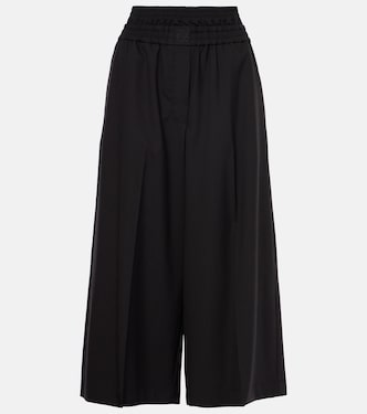 Weite Cropped-Hose aus Wolle | Loewe