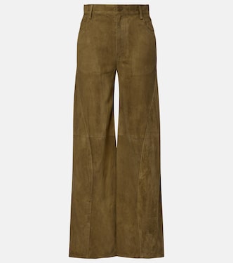 Pantaloni in suede a gamba larga | Marni