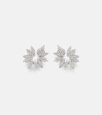 Y-Couture 18kt white gold clip-on earrings with diamonds | Yeprem