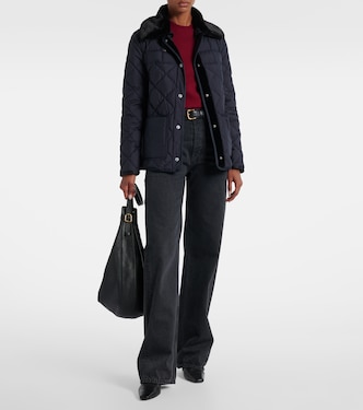Cygne faux fur-trimmed down jacket | Moncler