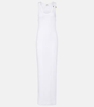 Piercing cotton jersey maxi dress | Jean Paul Gaultier