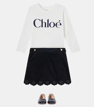 Logo cotton jersey T-shirt | Chloé Kids