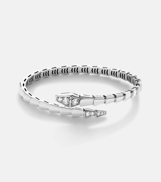 Armreif Serpenti Viper aus 18kt Weißgold mit Diamanten | Bvlgari