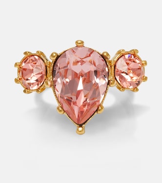Crystal-embellished ring | Oscar de la Renta