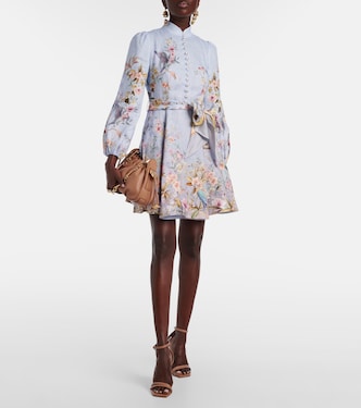 Rebellion printed linen minidress | Zimmermann