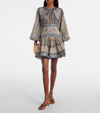 Wanderlust cotton and silk-blend minidress | Zimmermann