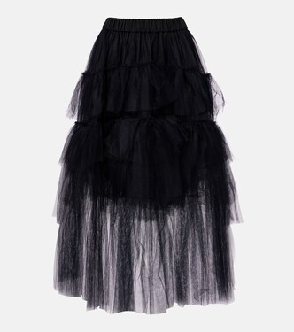 Ruffled tulle midi skirt | Simone Rocha