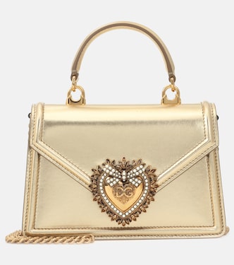 Borsa Devotion Small in pelle metallizzata | Dolce&Gabbana