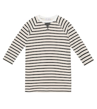 Vestido de punto fino de algodón | Brunello Cucinelli Kids