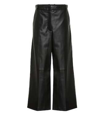 Jupe-culotte Tuba en cuir | Joseph
