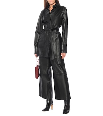 Tuba wide-leg leather pants | Joseph