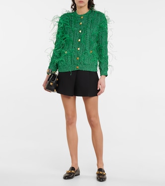 Giacca in lamé con piume | Valentino