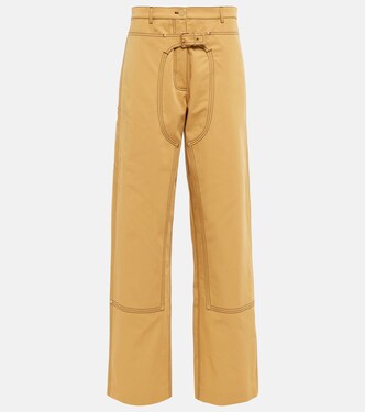 Pantaloni regular in cotone a vita alta | Stella McCartney