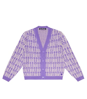 Cardigan Face en laine | Acne Studios Kids