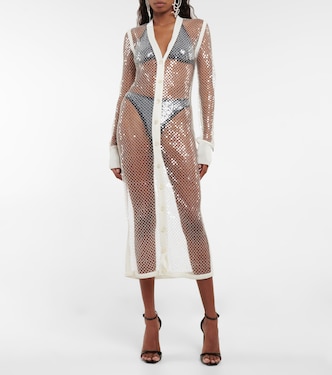 Sequined net midi dress | Jean Paul Gaultier