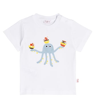 T-shirt in cotone con stampa | Il Gufo