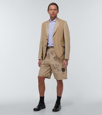 x Basquiat printed cotton shorts | Junya Watanabe