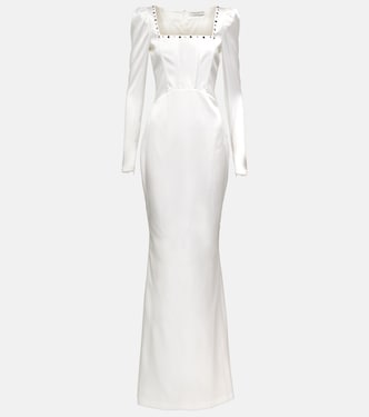Square-neck silk-blend gown | Alessandra Rich