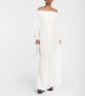 Abito lungo con scollo bardot | Alaïa