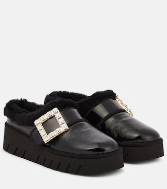 Mules Viv Winter in vernice con platform | Roger Vivier